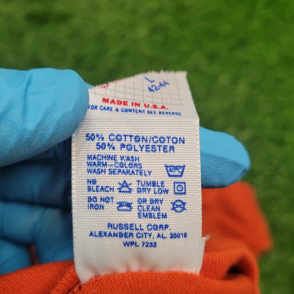 Vintage 80s Jerzees Blank T-Shirt Mens Large USA Made Single-Stitch - Picture 6 of 6